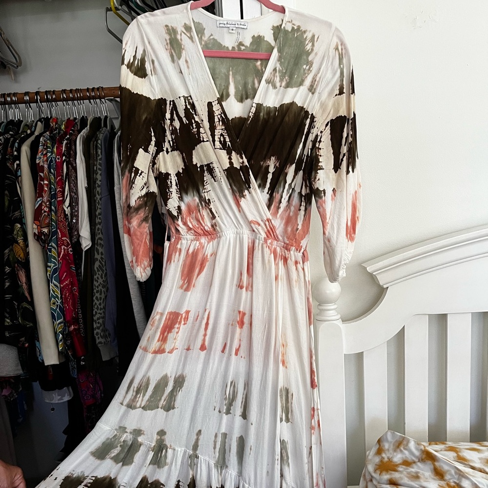 Young Fabulous & Broke Tie Dye Wrap Dress